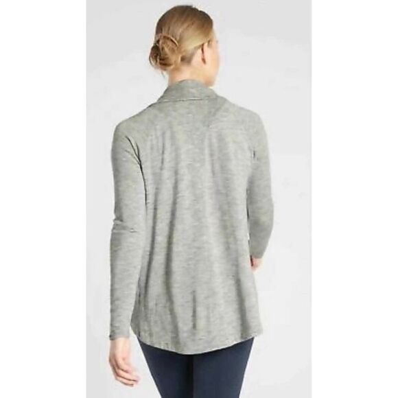Athleta Nirvana Wear Two Ways Wrap Heather Grey Cardigan Size XXS - Picture 2 of 10
